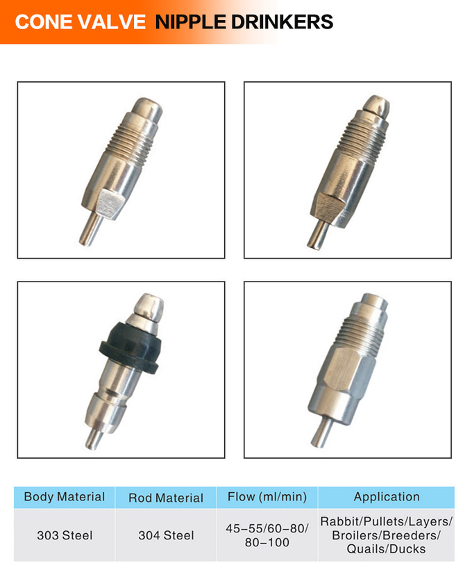 Automatischer Geflügel-Nippeltränke-Bratrost-Wasser-Nippel für Hühnerlandwirtschaftliche Maschinen 7